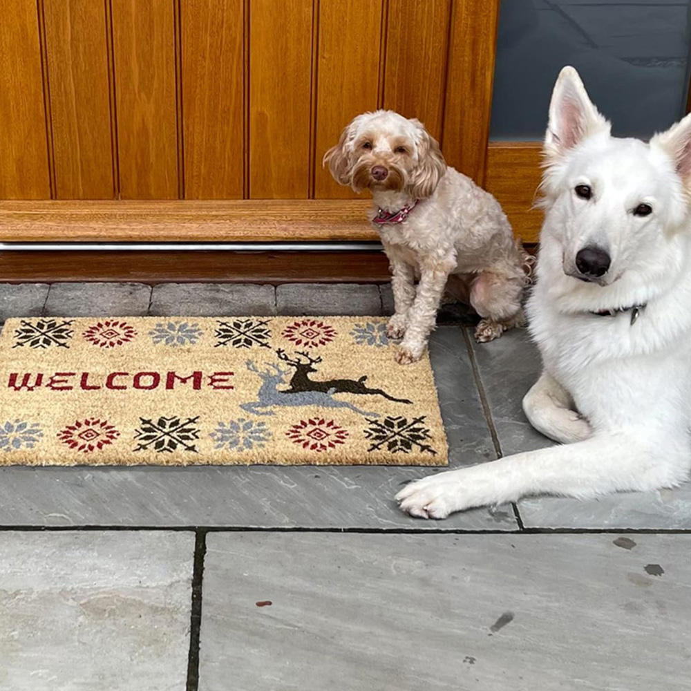 Coco & Coir Stag Xmas Coir Door Mat 45 x 75cm Image 5