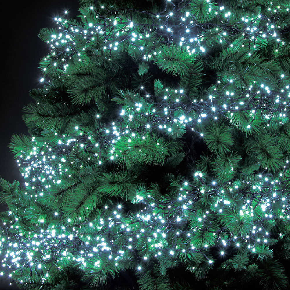 The Christmas Workshop 960 White LED Cluster String Light Image 1