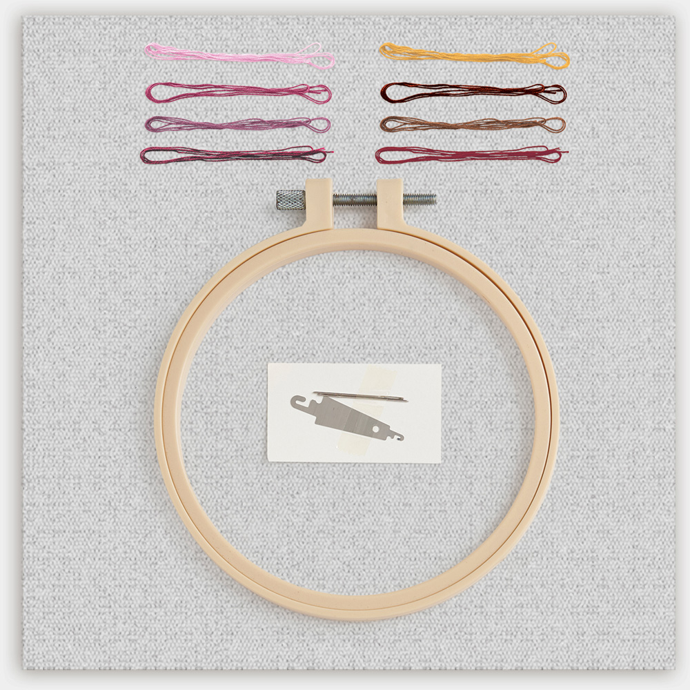 Simply Make Peony Embroidery Craft Kit Image 3