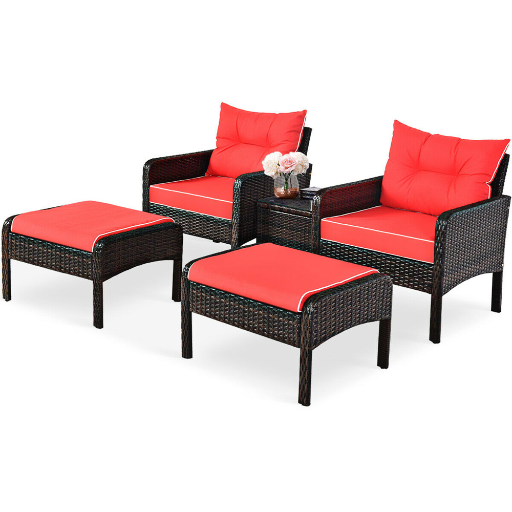 Costway 2 Seater Rattan Wicker Lounge Set Image 3