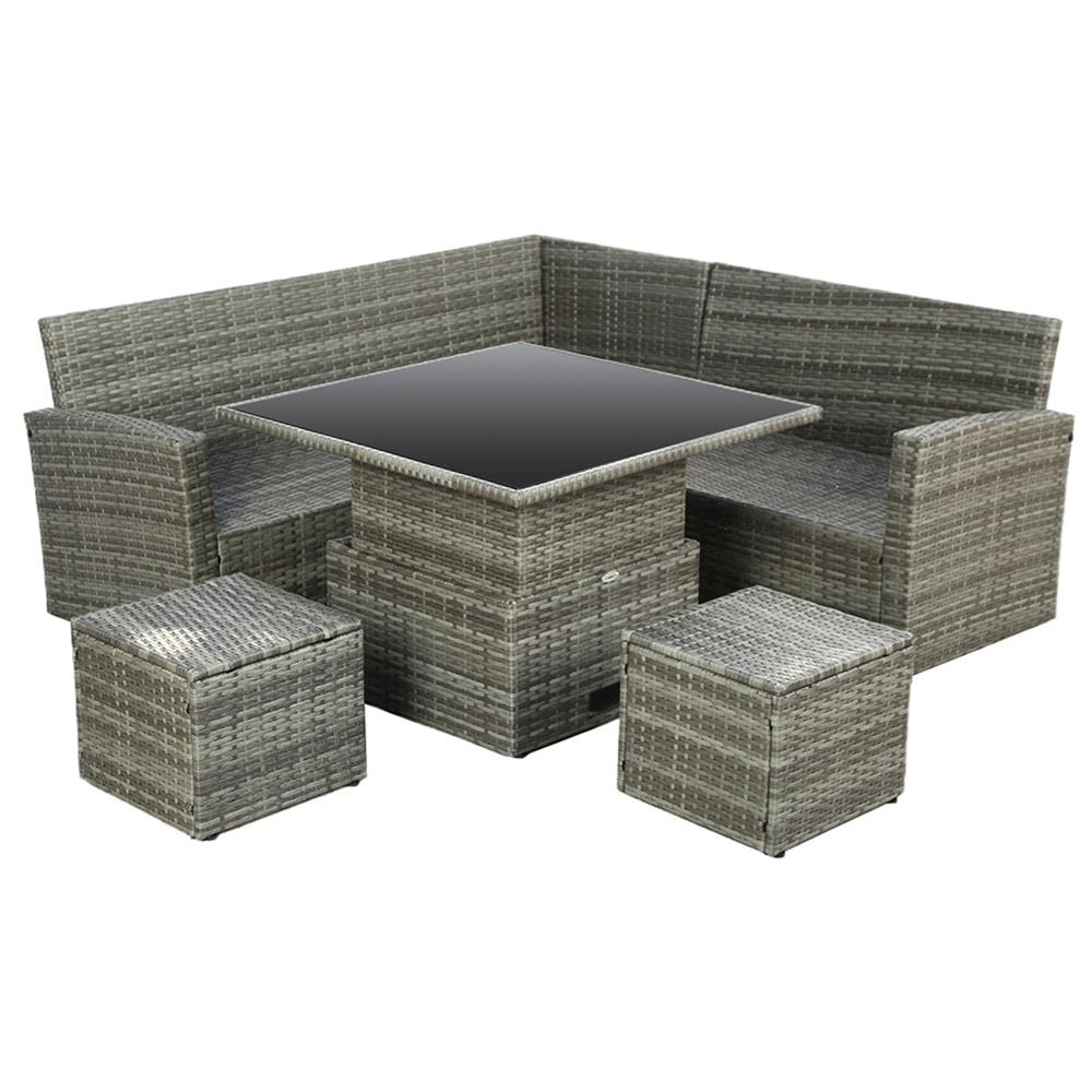 Home Garden Direct St Tropez Grey Corner Sofa Set Image 3