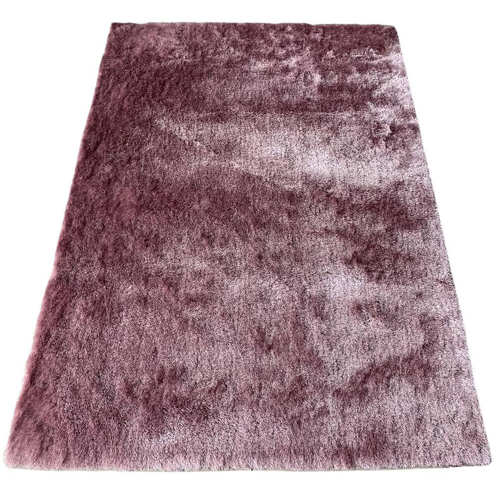 Rose Silky Shaggy Rug 140 x 200cm Image 1