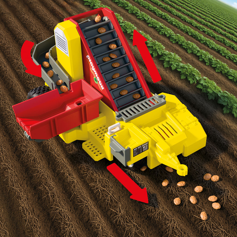 Playmobil Large Tractor with Potato Harvester Play Set 102 Piece Image 7