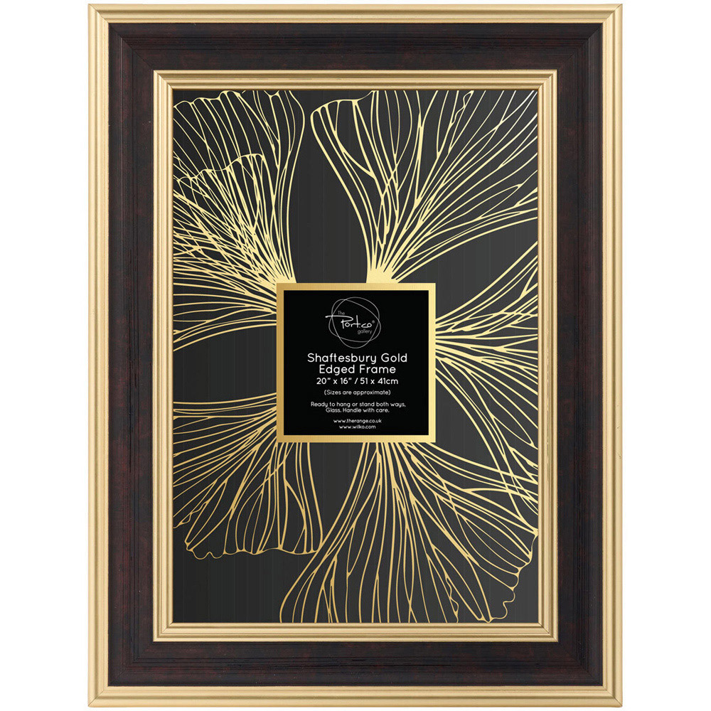 Shaftesbury Gold Edged Frame Black 20 x 16inch Image 2