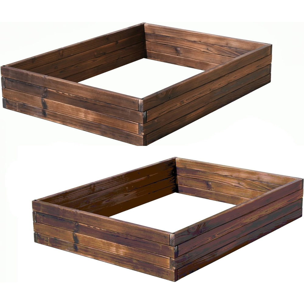 Garden Gear Wooden Large Raised Garden Bed 2 Pack Image 1