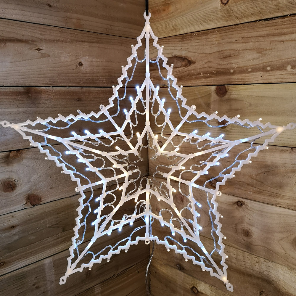 Samuel Alexander 100 White and Warm White LED Star Christmas Decoration Image 1