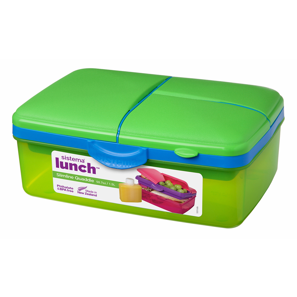 Single Sistema Slimline Quaddie Lunch Box in Assorted styles Image 2