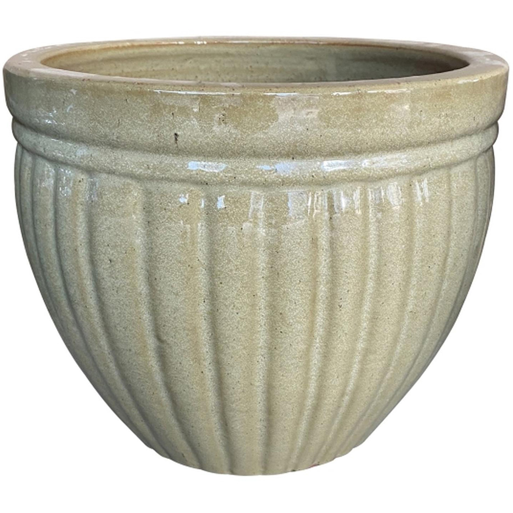 Carissa Cream Earthware Outdoor Plant Pot 21cm Image