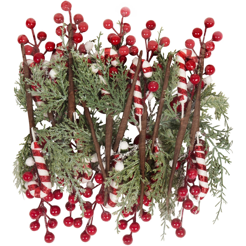 Pack of 10 Candy Cane Floristry Picks Image 8