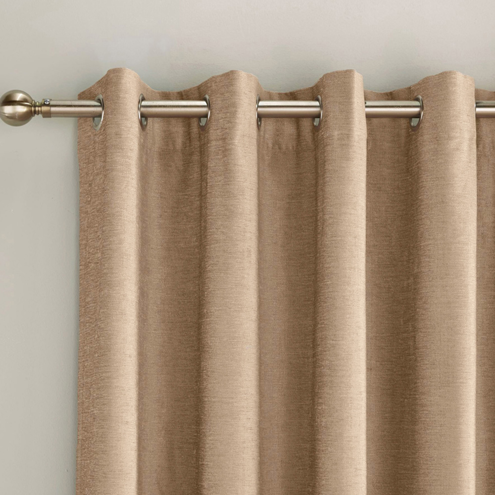 Enhanced Living Savoy Sand Thermal Blackout Eyelet Chenille Curtains 168 x 183cm Image 3