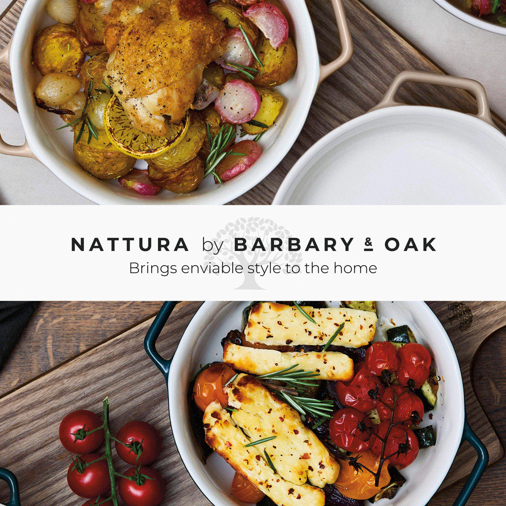 Barbary & Oak Nattura 21.5cm Set of 2 Agave Stoneware Round Baking Dish Image 8