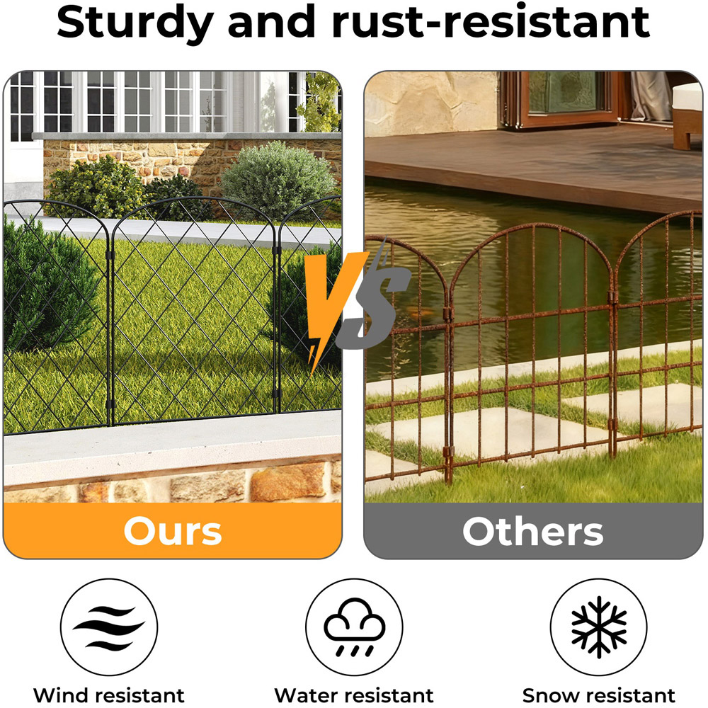 Levede Metal Animal Barrier Garden Fence 61 x 32cm 10 Pack Image 5