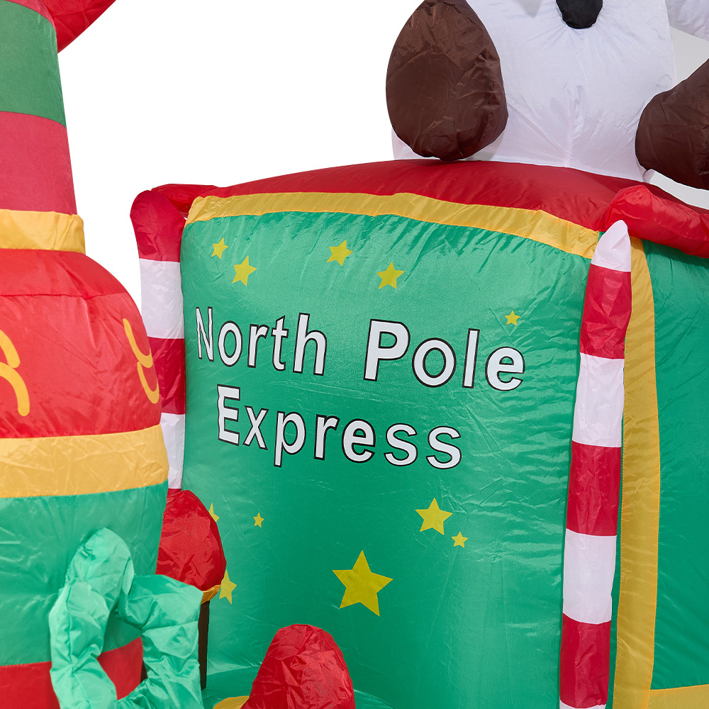 Living and Home Inflatable Polar Express Train LED Christmas Decoration 6.1ft Image 7