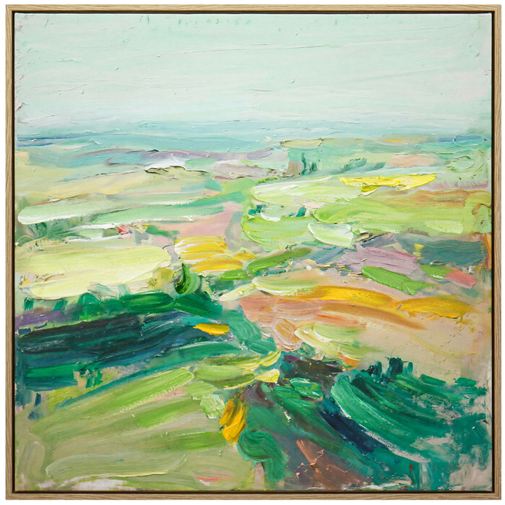Hand-Painted Abstract Landscape Framed Wall Art Image 2