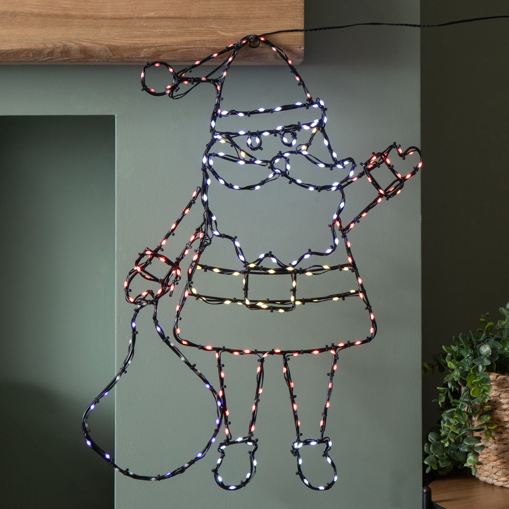Samuel Alexander Multicolour LED FlexiBrights Light Up Christmas Santa Silhouette Decoration Image 6
