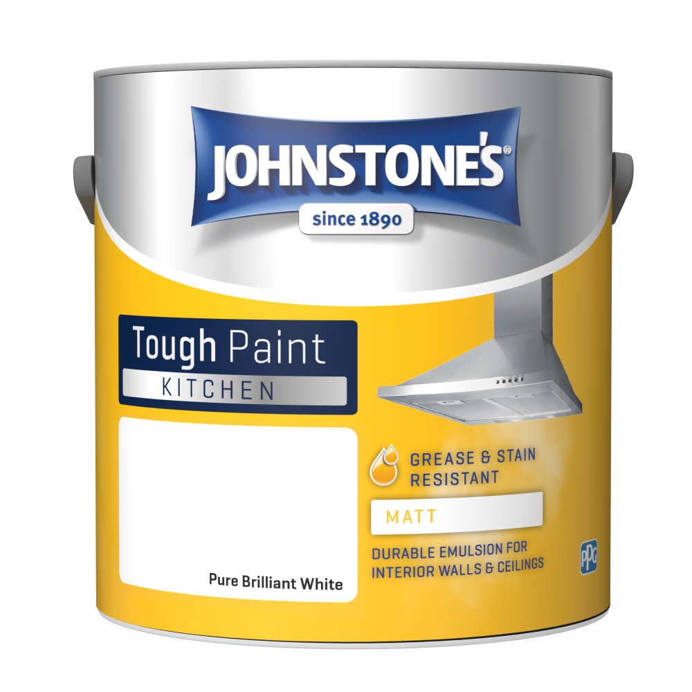 Johnstone's Kitchen Pure Brilliant White Matt Emulsion Paint 2.5L Image 2