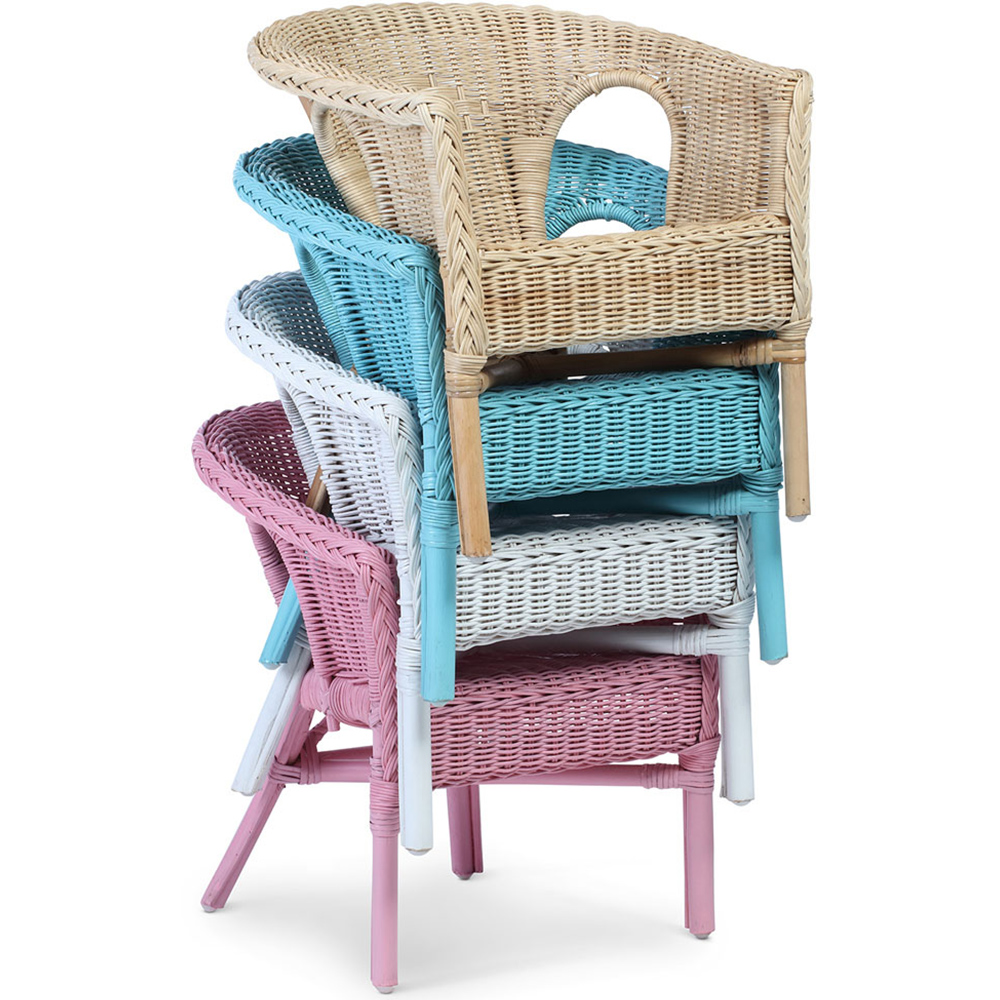 Desser White Wicker Kids Loom chair Image 3