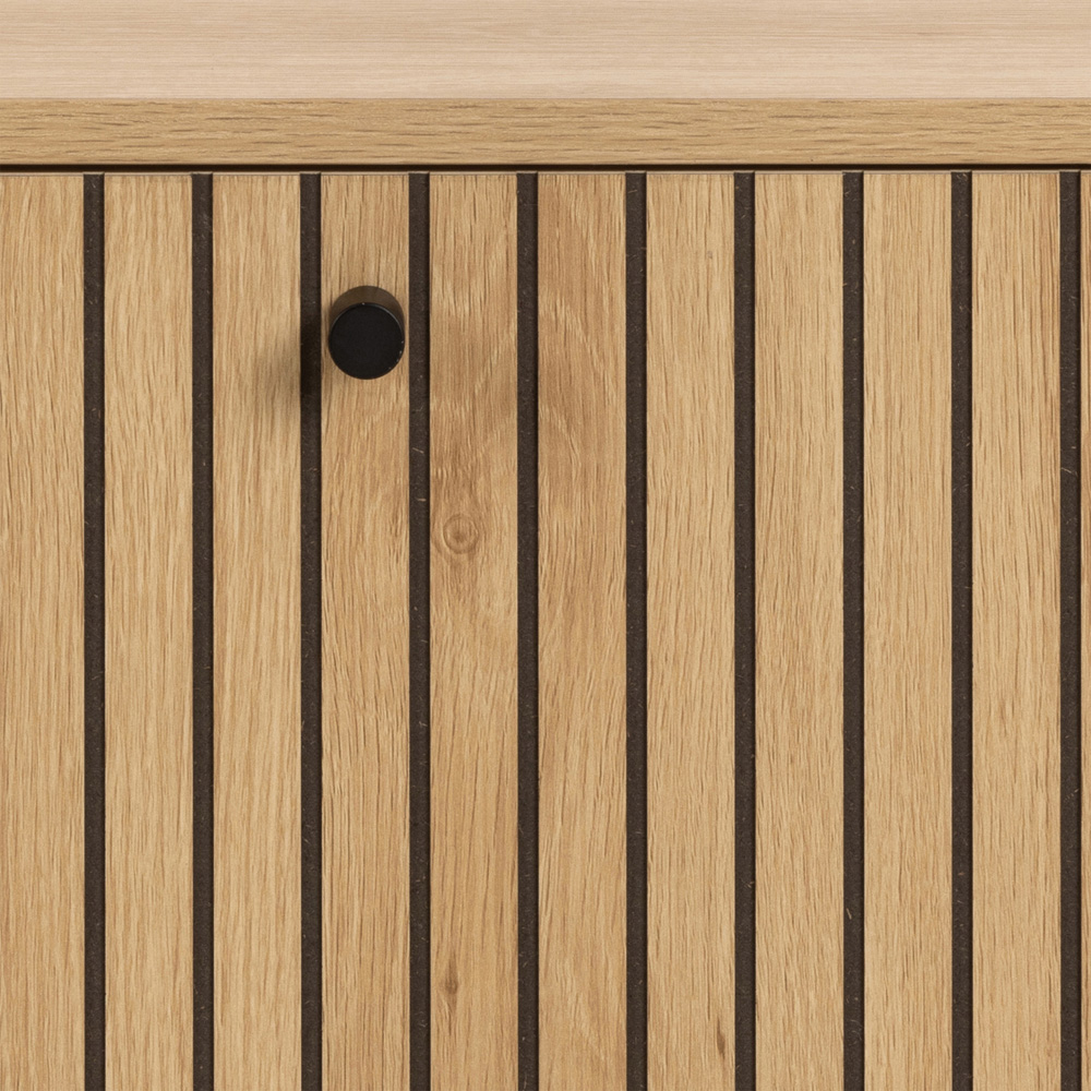 Florence Albany Single Flip Down Door Oak Shoe Cabinet Image 6