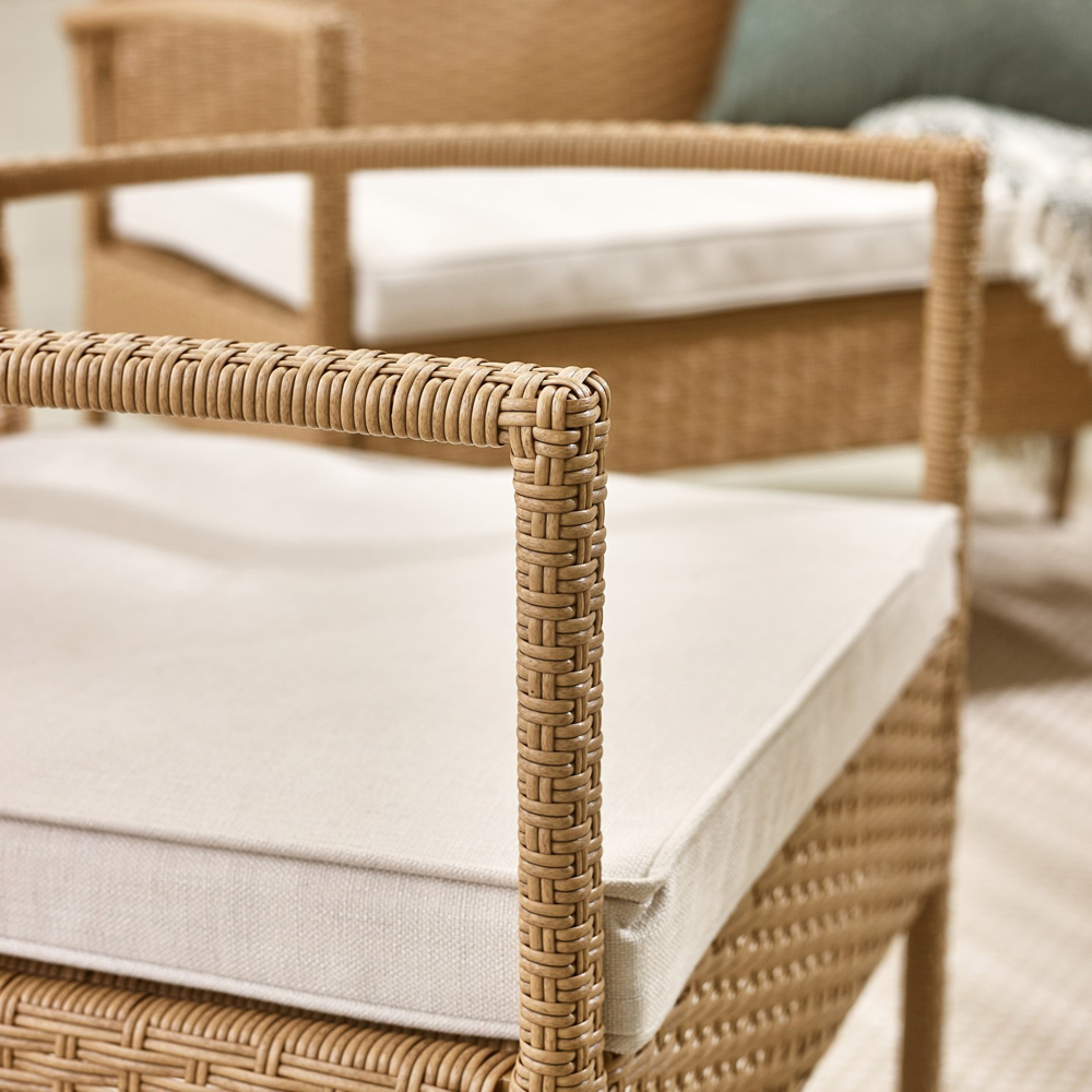 Furniturebox Zante 4 Seater Beige Rattan Sofa Lounge Set Image 2