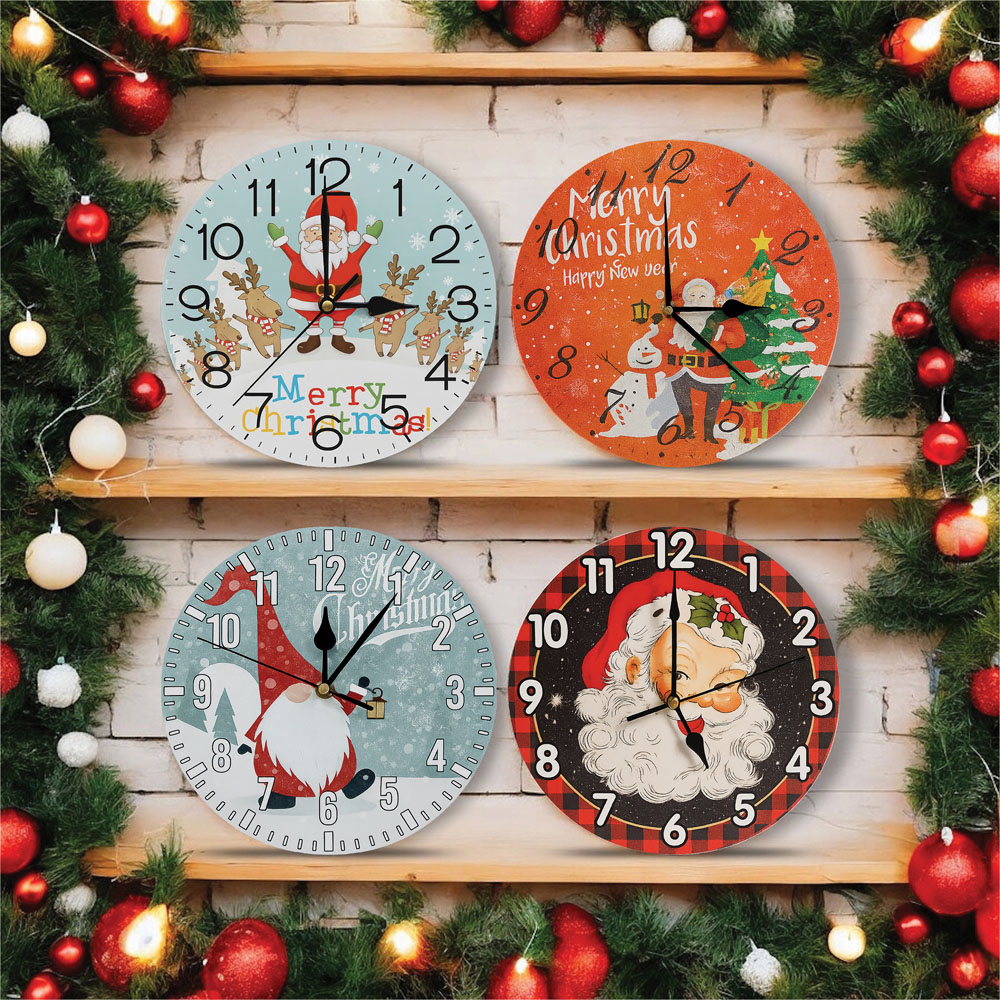 Xmas Haus Festive Santa Gonk Christmas Clock Image 5