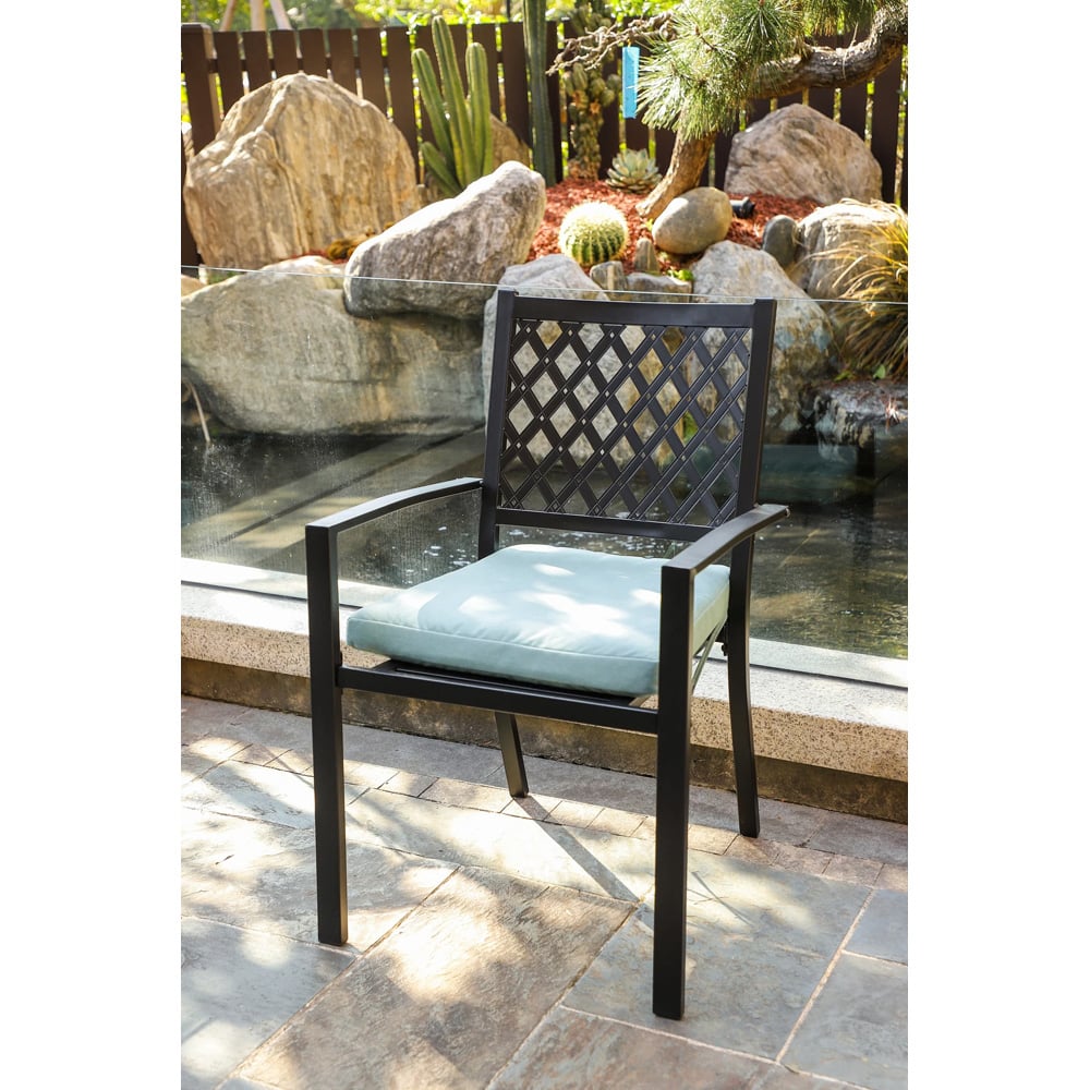 Outdoor Living Adlington 4 Seater Garden Dining Set Black Image 3