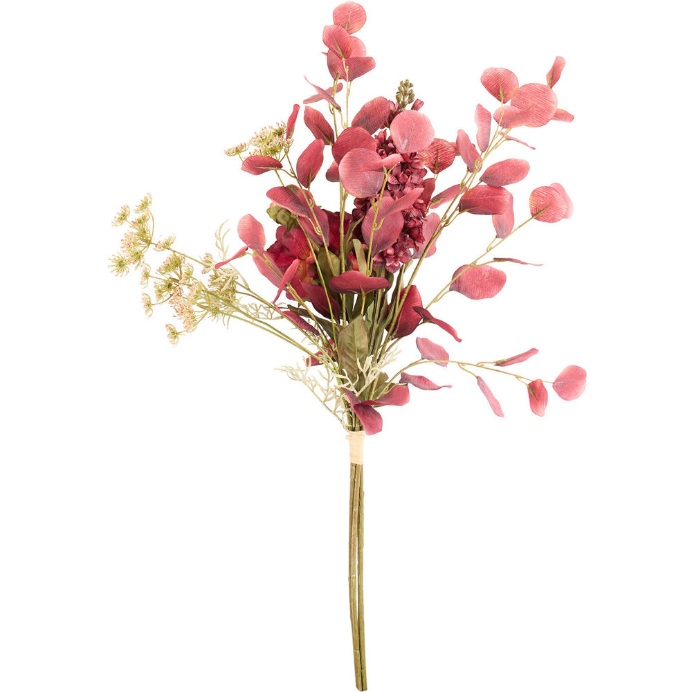 Delphinium and Peony Artificial Bouquet Burgundy Image 3
