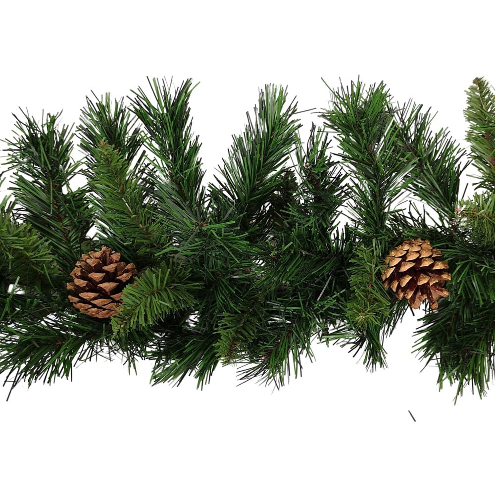 Samuel Alexander Princess Christmas Garland with 180 Tips and 14 Pinecones 270cm Image 1