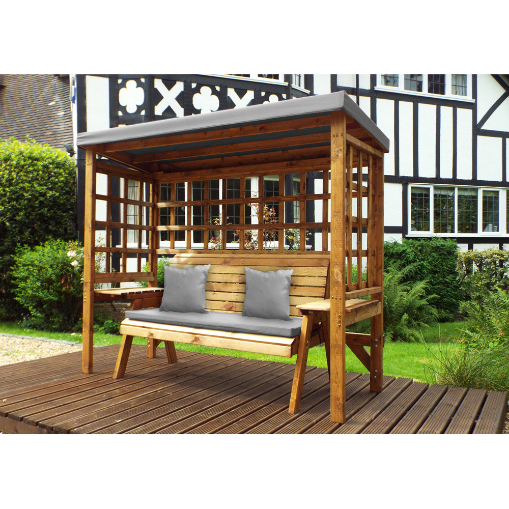 Charles Taylor Wentworth 3 Seater Arbour with Grey Roof Cover Image 3