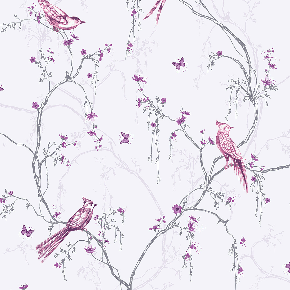 Superfresco Easy Songbird Lilac Wallpaper Image 1