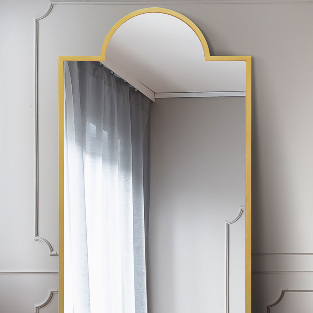 The Fenestra Gold Leaner Wall Mirror 170 x 75cm Image 3
