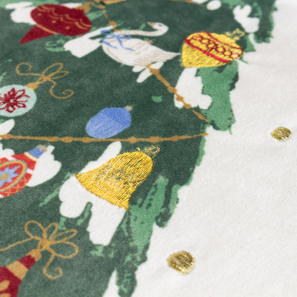 Furn Multicolour Deck The Halls Tree Embroidered Reversible Cushion 43 x 43cm Image 5
