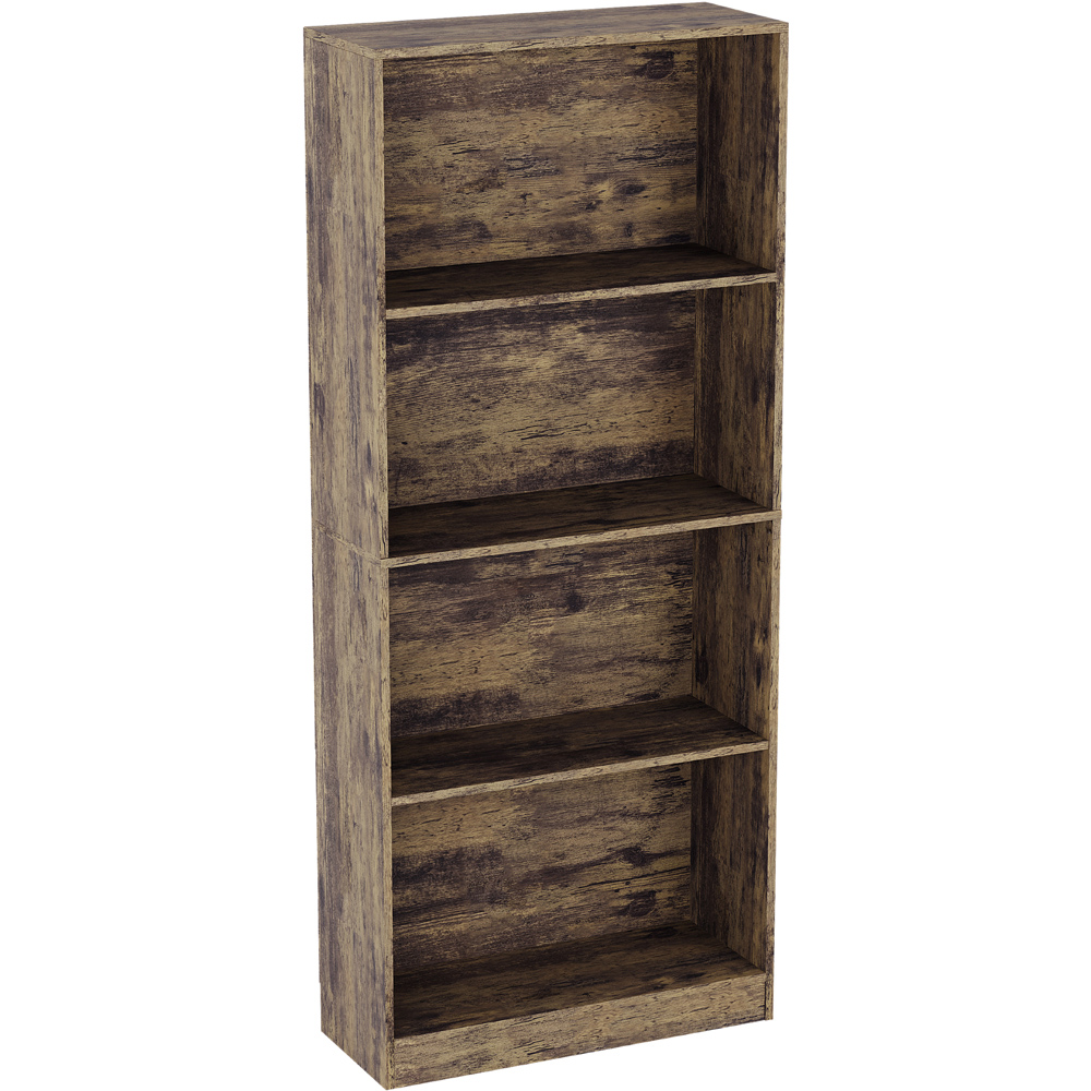 VIDA DESIGNS Cambridge 4 Shelf Dark Wood Large Bookcase Image 2
