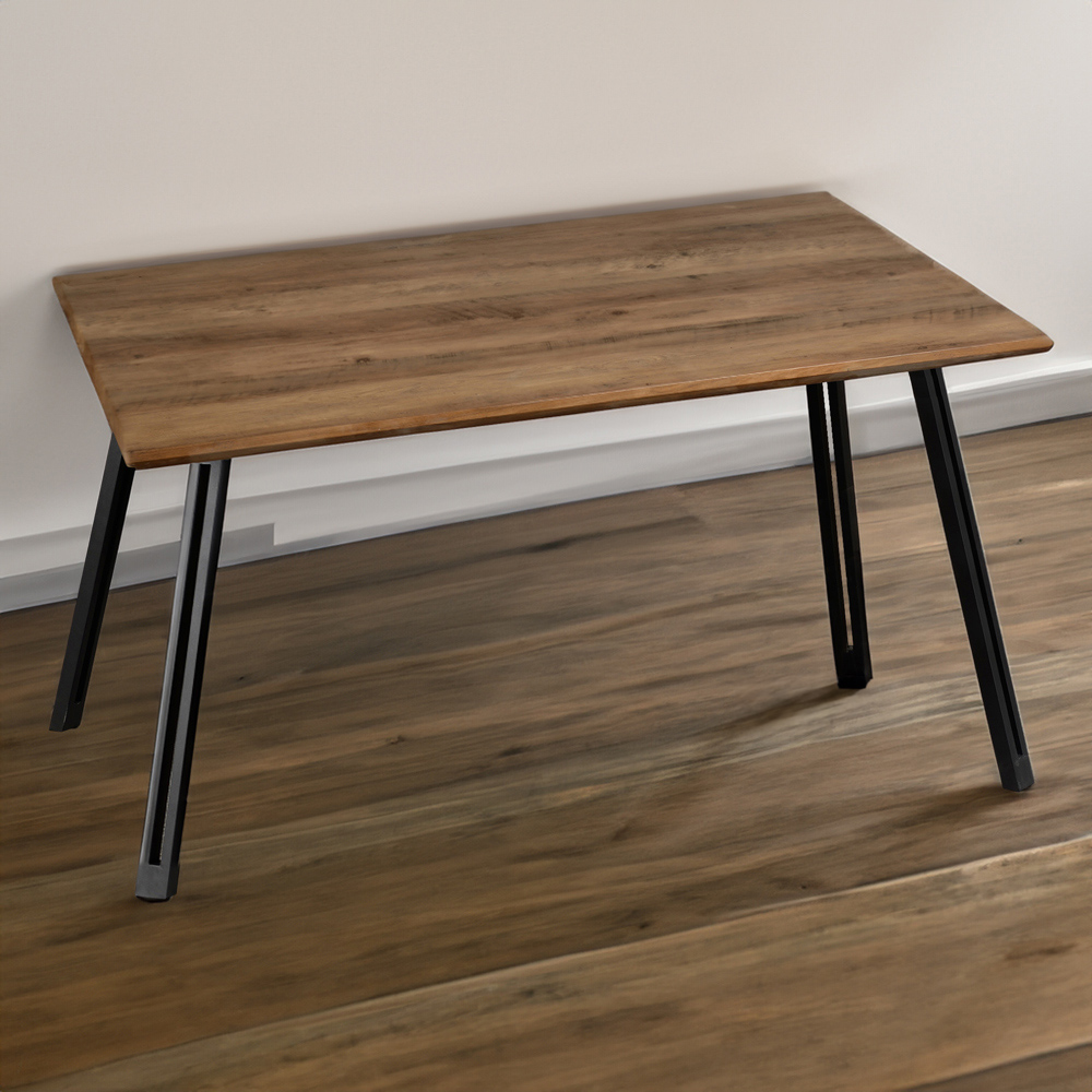 Seconique Quebec Medium Straight Edge Dining Table Oak Effect Image 1