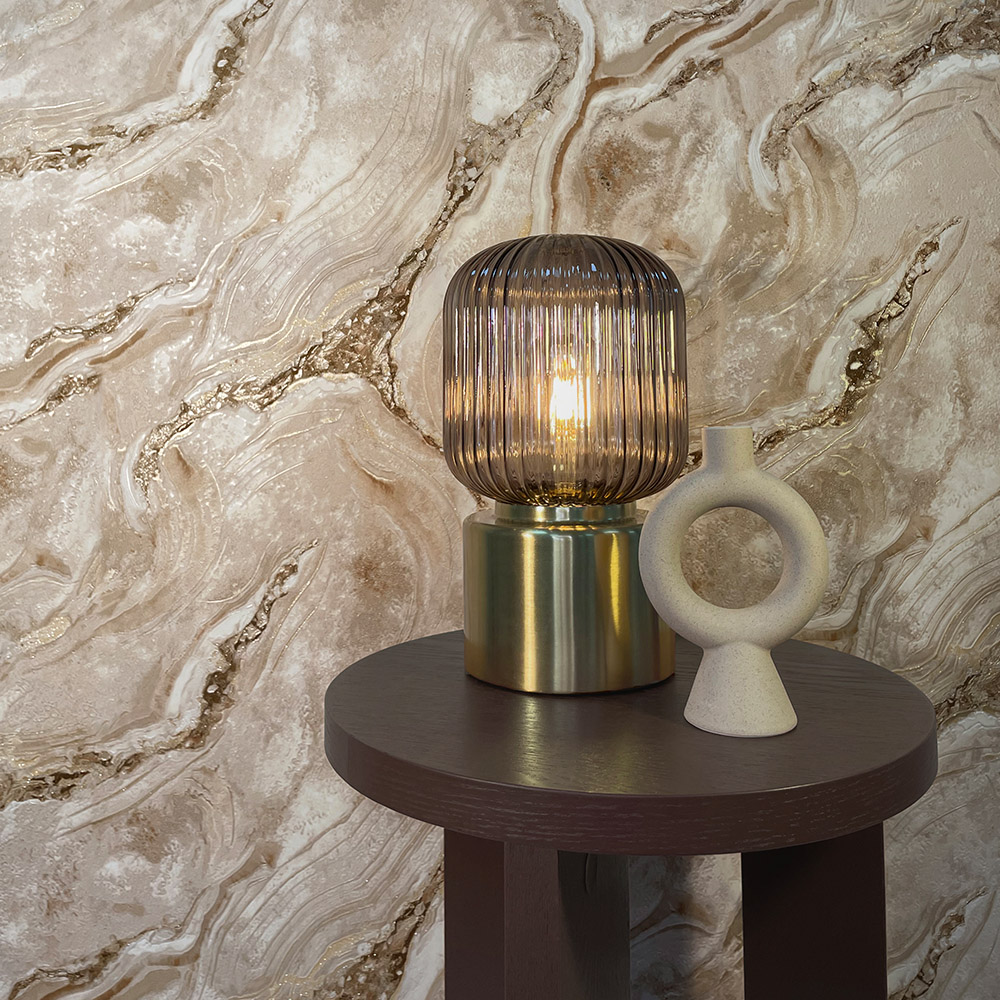 Rasch Agate Taupe Wallpaper Image 2