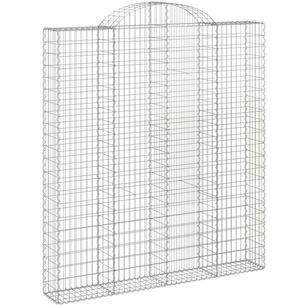 vidaXL Silver Galvanised Iron Gabion Basket 200 x 30 x 220/240cm 6 Pack Image 1