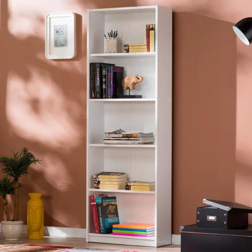 FWStyle 5 Tier White Shelving Unit Image 1