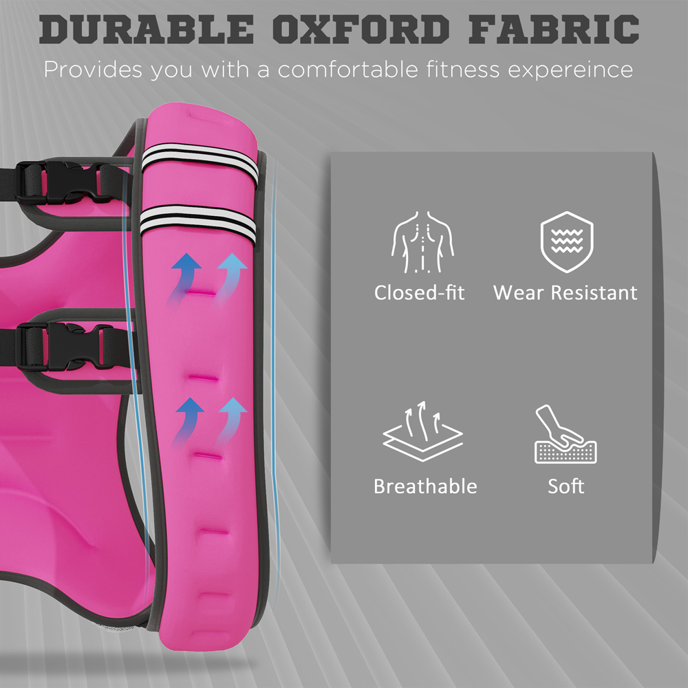 Soozier 8kg Adjustable Weighted Vest with Straps Pocket and Reflective Strips Image 4