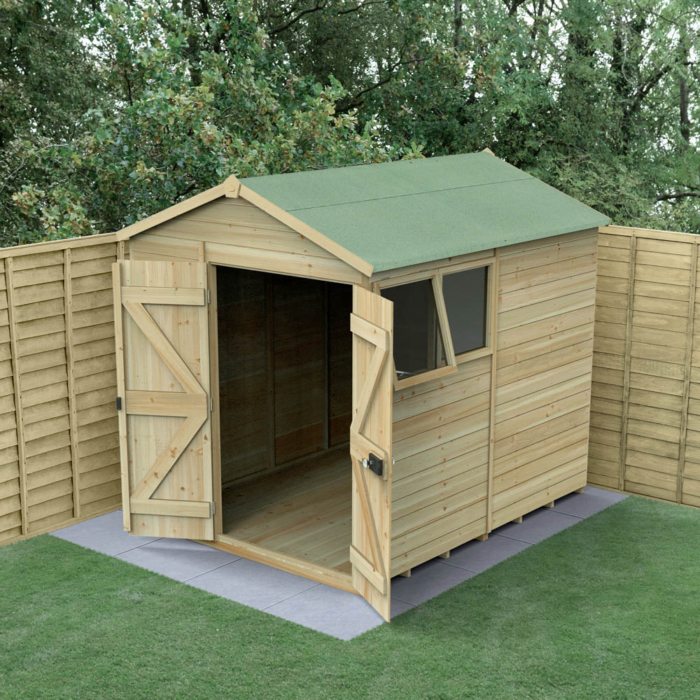 Forest Garden Timberdale 6 x 8ft Single Opening Apex Shed Image 2
