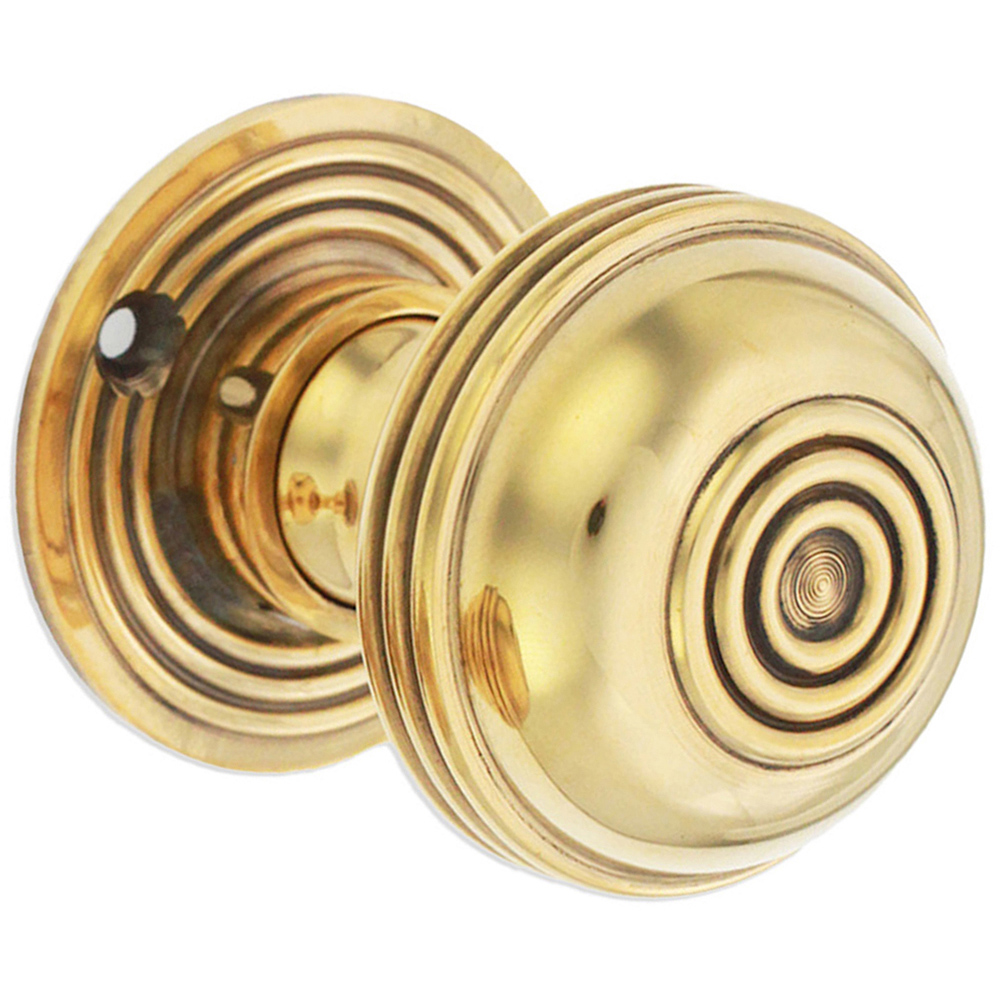 Spira Brass Aged Brass Bloxwich Small 50mm Rim and Mortice Door Knob 2 Pack Image 3