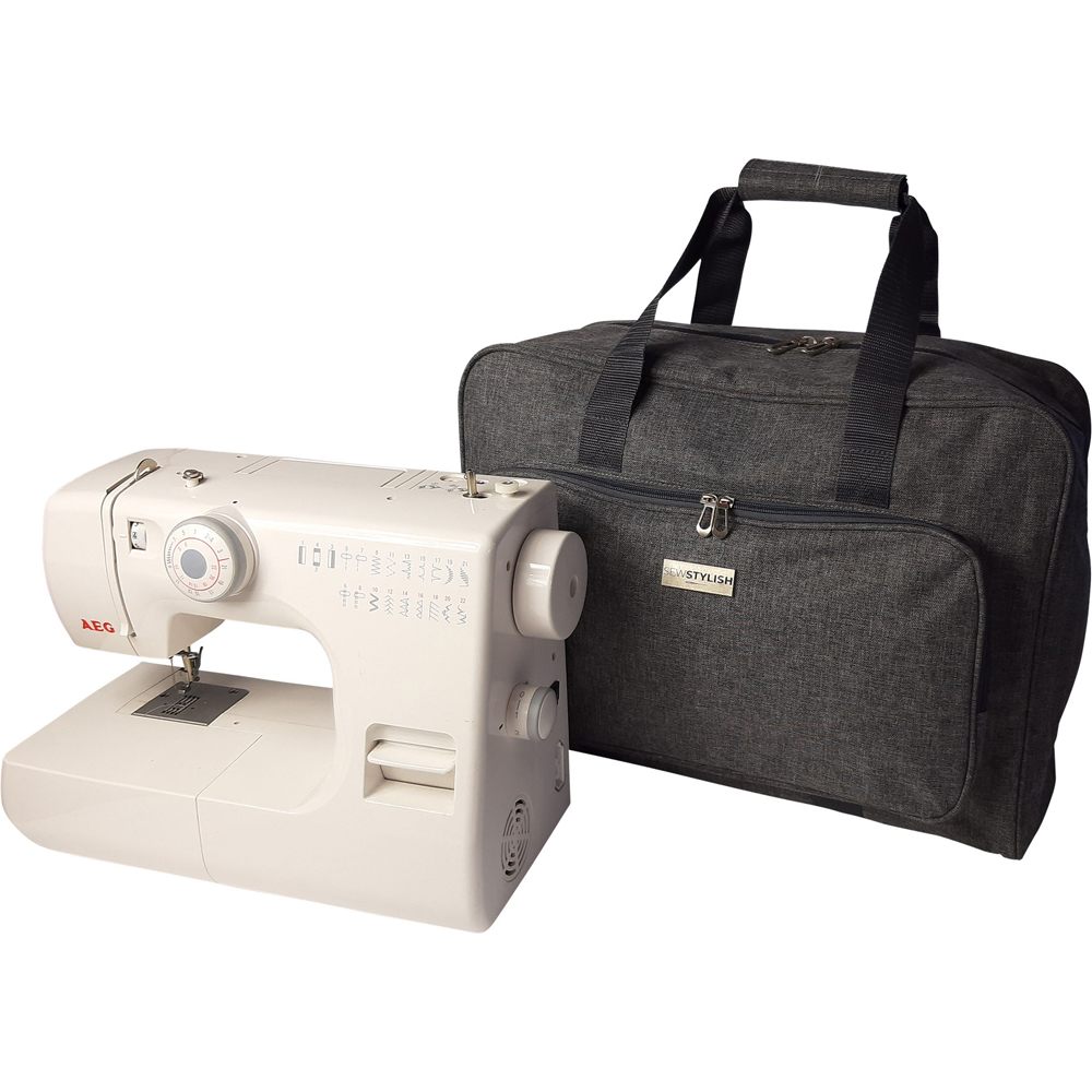Sewing Online PT660-HEATHER-GREY Heather Grey Sewing Machine Bag 33 x 45.7 x 20.32cm Image 2