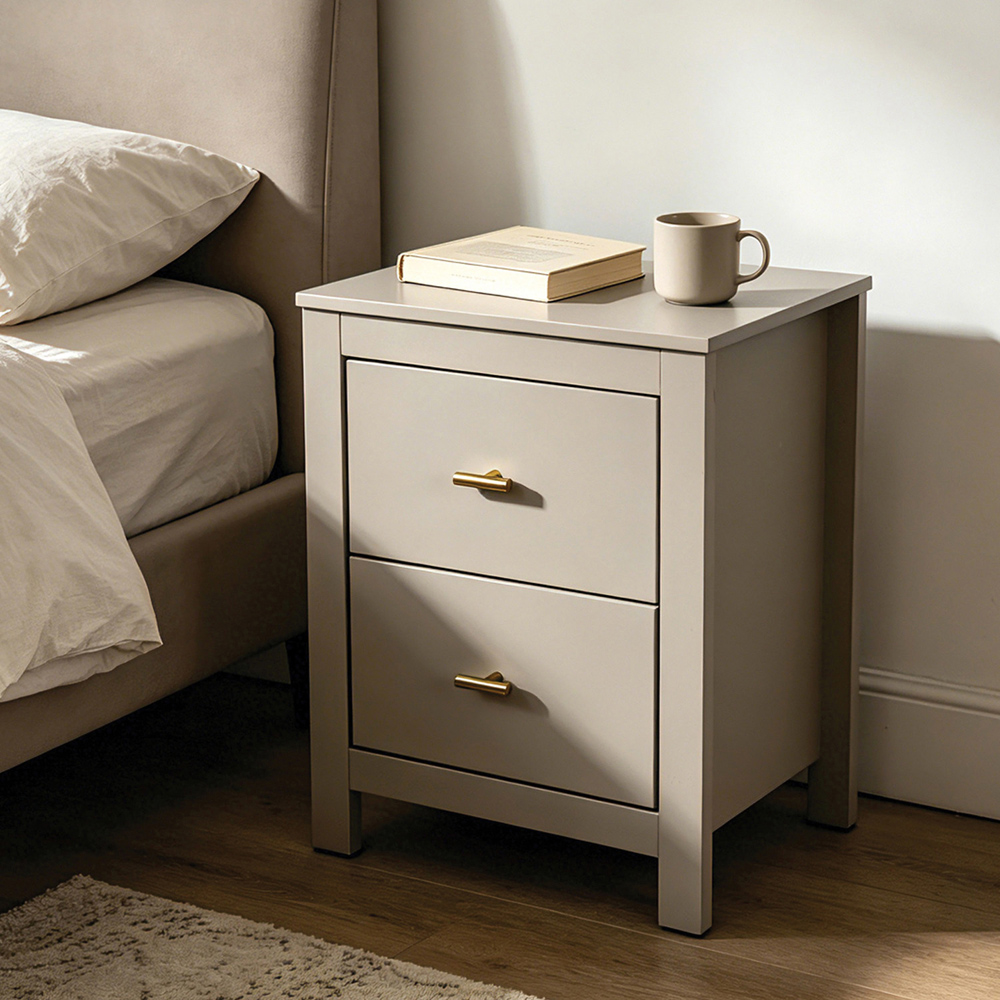 Immy Bedside Table Greige Image 3