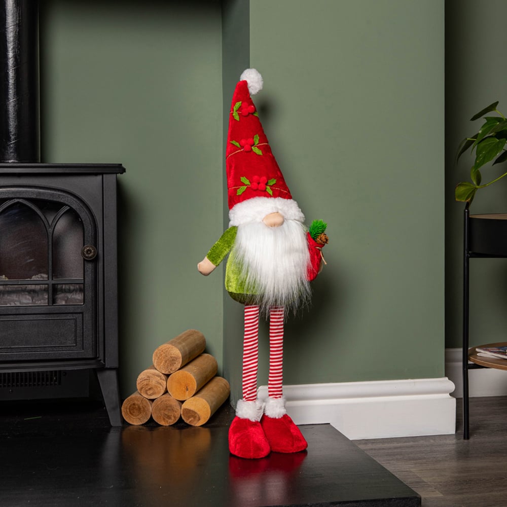 Samuel Alexander Red and Green Standing Gonk Christmas Decoration 32cm Image 7