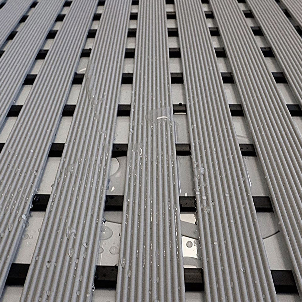 Oseasons Grey Non Slip Slatted Shower Mat 61 x 43cm Image 4
