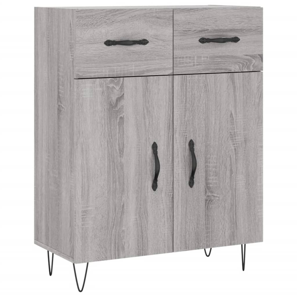 vidaXL 2 Door 2 Drawer 3 Shelf Grey Sonoma Highboard Image 7