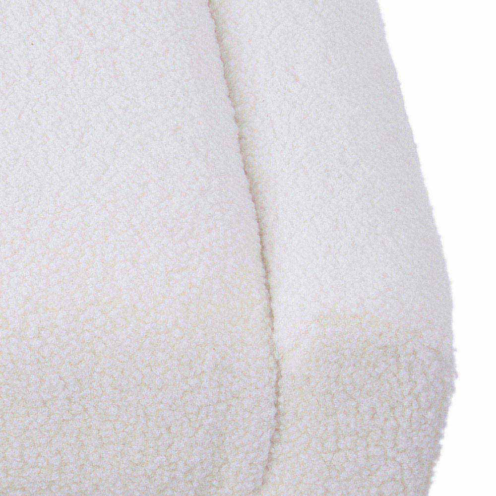 Living and Home Cream Teddy Fleece Modern Ottoman Bench Image 5