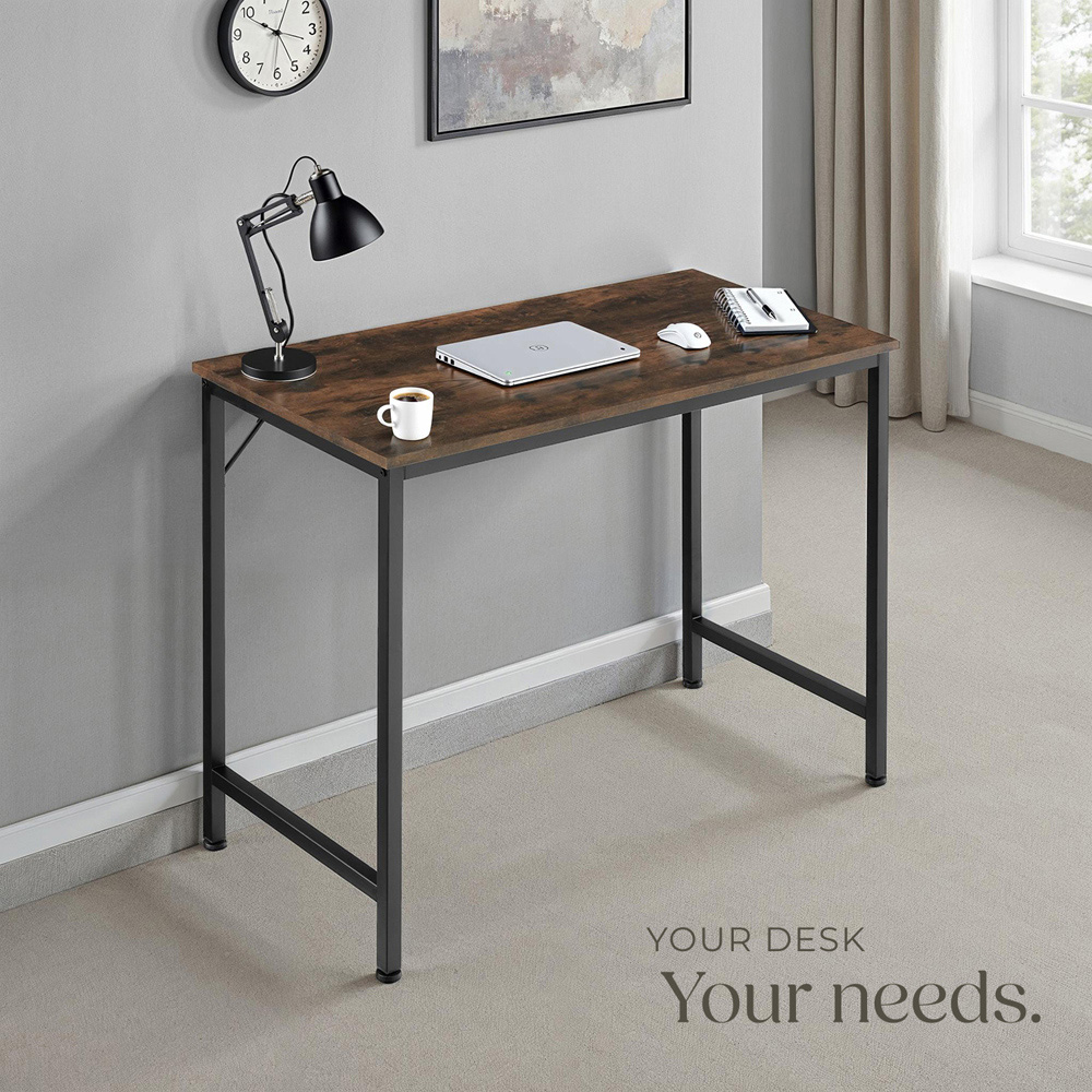 tectake Jenkins Dark Wood Office Desk 120 x 60 x 75.5cm Image 7