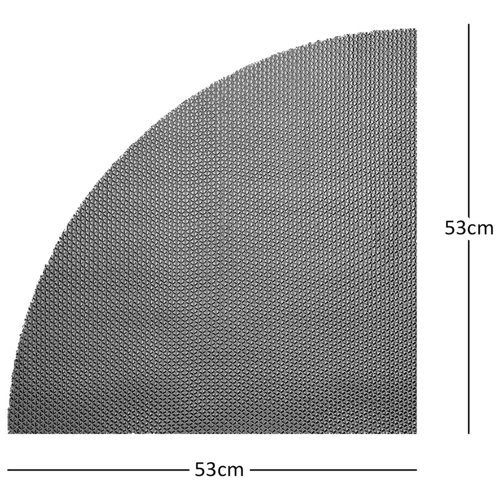 Nicoman Reversible Grey and Brown Quadrant Corner Shower Mat 53cm Image 5