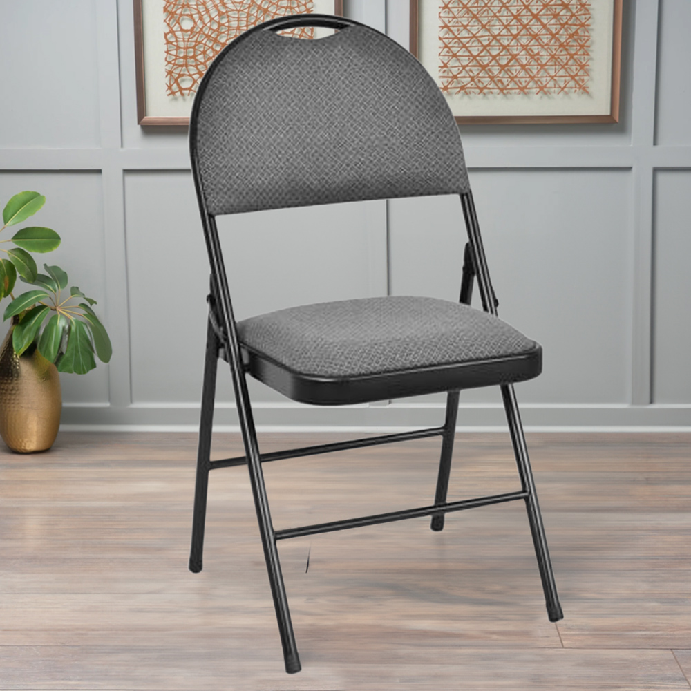 Costway Set of 6 Grey Foldable Dining Chairs Image 1