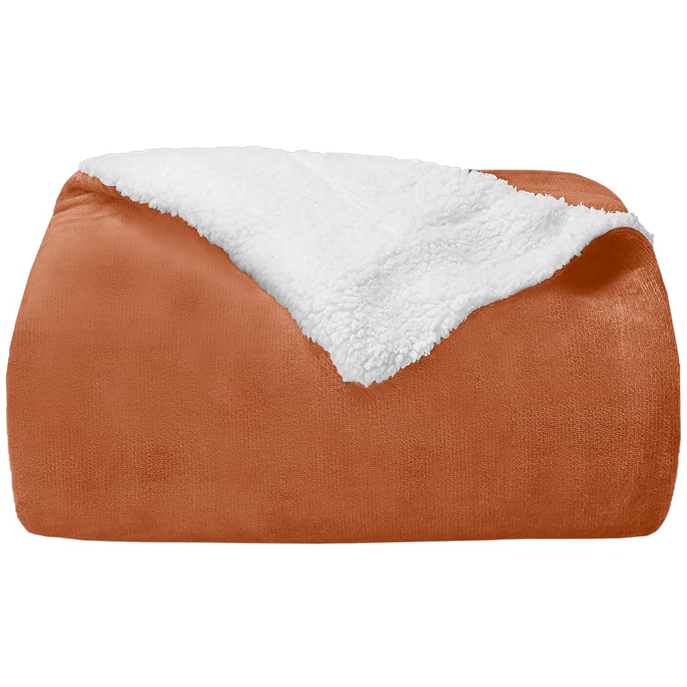 Velosso Orange Evali Plush Throw 127 x 152cm Image 1
