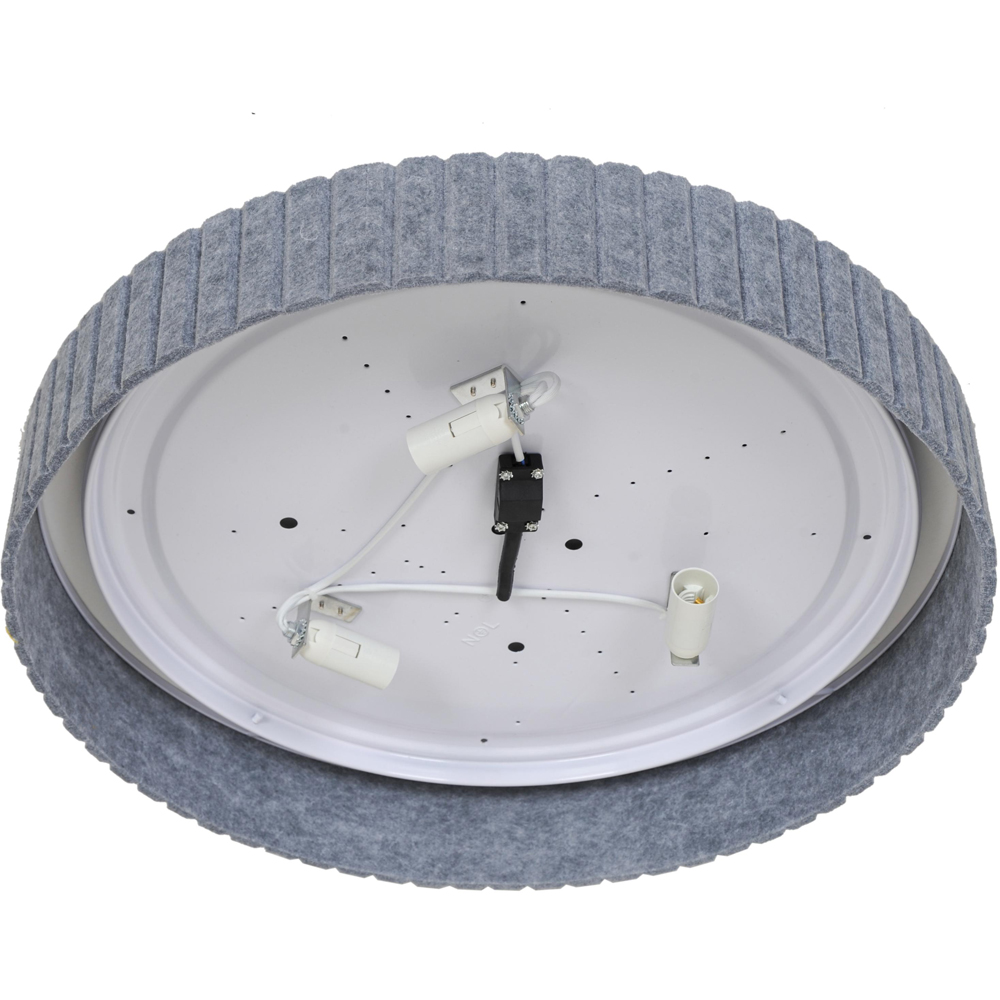 Nordlux Corato Grey Round Flush Mount Ceiling Light Image 4
